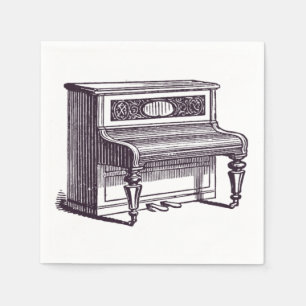 Serviettes Jetables Piano droit vintage