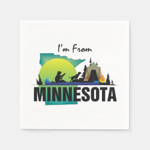Serviettes Jetables PIÈCE EN T je suis le Minnesota