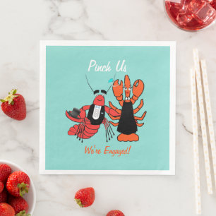 Serviettes Jetables Pince-nous Nous sommes engagés Crawfish Boil Showe