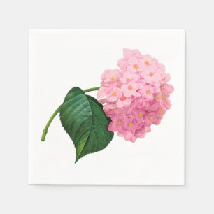 Serviettes Jetables Pink Hydrangea Personnalisé Blanc Standard Napkin