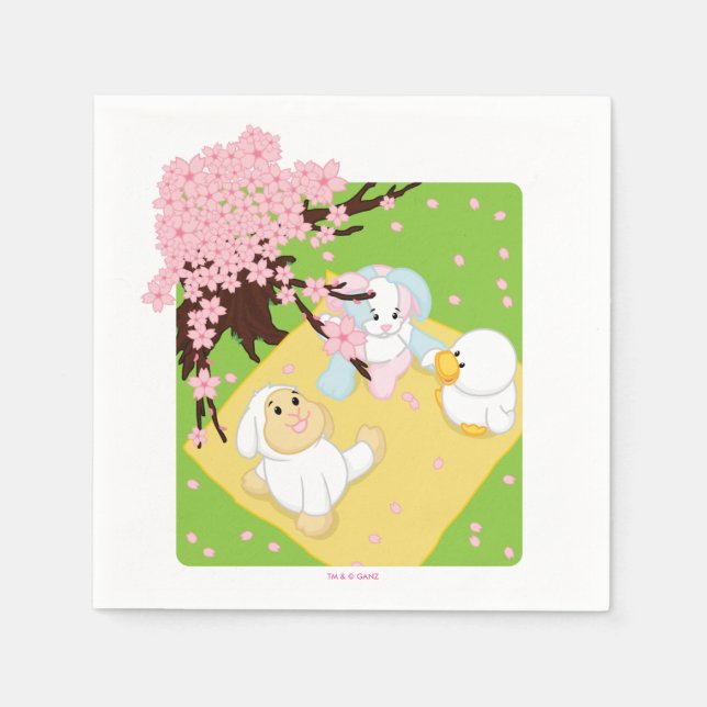 Serviettes Jetables Pique-nique des fêtes du printemps (Devant)