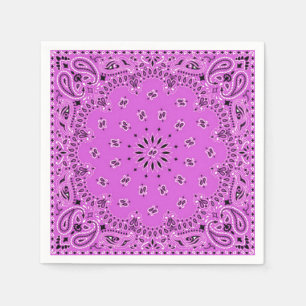 Serviettes Jetables Pique-nique lilas de BBQ d'écharpe de Bandana de
