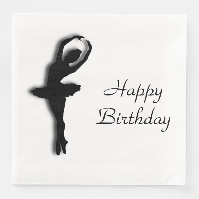 Serviettes Jetables Pirouette de Ballerina en vert jardin (Devant)