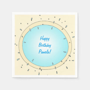 Serviettes Jetables Piscine moderne Splash Personnalisé Anniversaire s