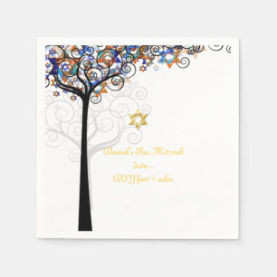 Serviettes Jetables PixDezines arbre de vie/mitzvah