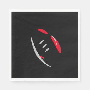 Serviettes Jetables Plafond de football/Gris/Noir