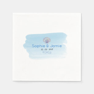 Serviettes Jetables Plage thème Mariage Papier