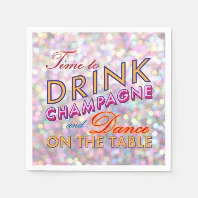 Serviettes Jetables Plaisir, Flirt & Napkin coloré (Devant)