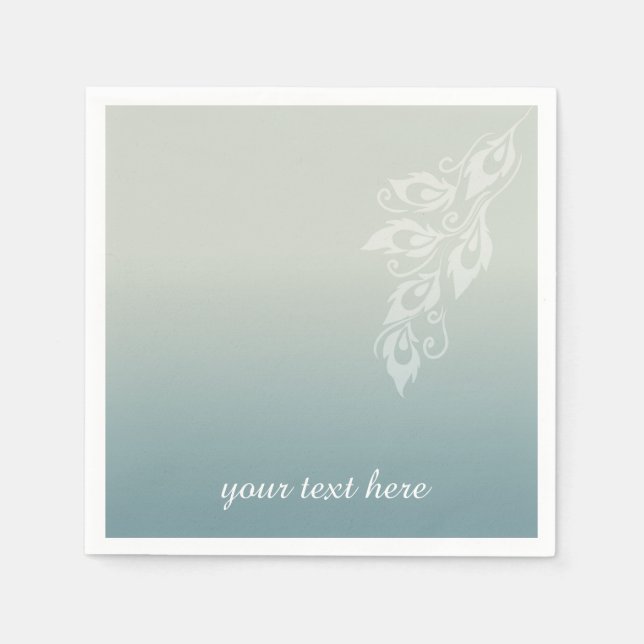 Serviettes Jetables Plumes de paquetage (Devant)