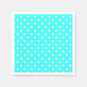 Serviettes Jetables Pneuka turquoise point glamour moderne