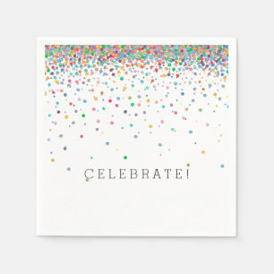 Serviettes Jetables Points de confettis joyeux