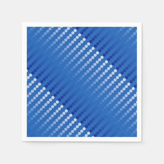 Serviettes Jetables Points satinés - tons bleu acier (Devant)