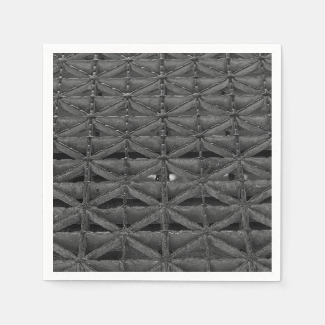 Serviettes Jetables Pont inutilisable Niveaux de gris Abstraits (Devant)