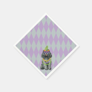 Serviettes Jetables Poodle de Jouet Mardi Gras