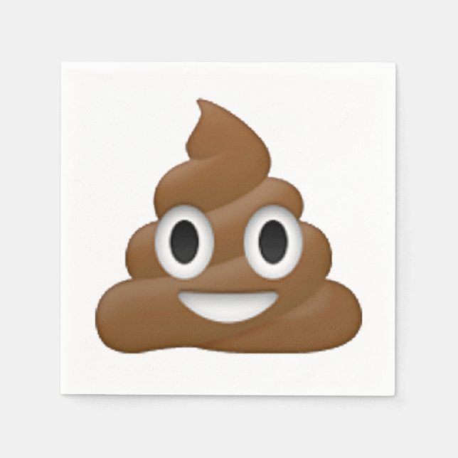 Serviettes Jetables Poop - Emoji (Devant)
