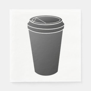 Serviettes Jetables Pour aller gradient noir de tasse (Togo de papier)
