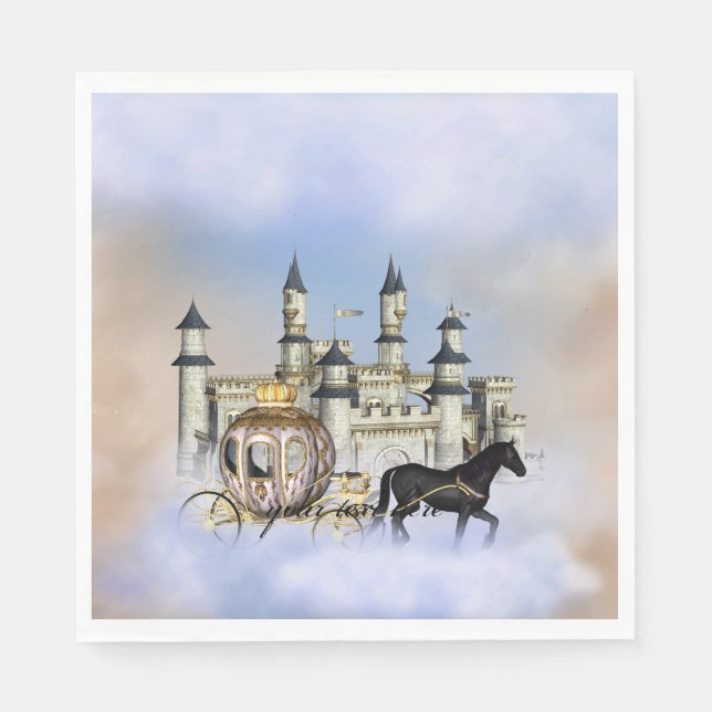 Serviettes Jetables Princess Castle Fairy Tale (Devant)