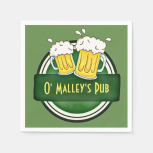 Serviettes Jetables Pub irlandais personnalisé
