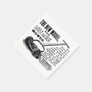 Serviettes Jetables Publicité vintage tondeuse à gazon