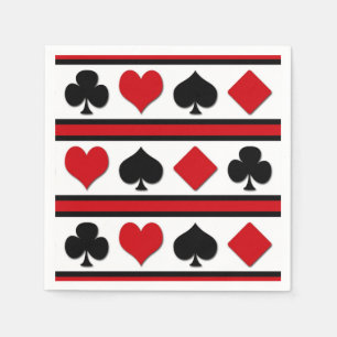 Serviettes Jetables Quatre costumes de carte