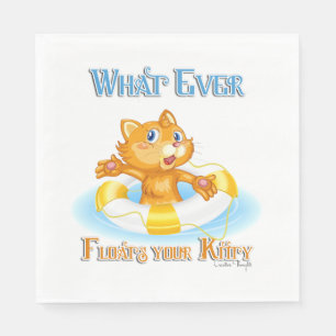 Serviettes Jetables Quoi qu'il flotte votre Kitty