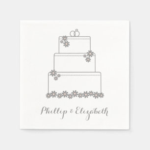 Serviettes Jetables Réception Mariage Rose Dessert Napkins