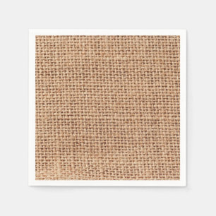 Serviettes Jetables Regard de jute de style de tissu de toile de jute