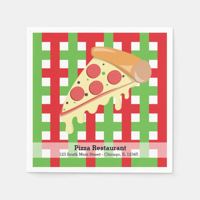 Serviettes Jetables Restaurant de pizza (Devant)