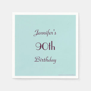 Serviettes Jetables Robins Egg Blue Paper Napkins, fête du 90e annive