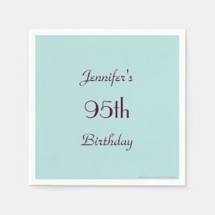 Serviettes Jetables Robins Oeuf Blue Minimalist 95e anniversaire