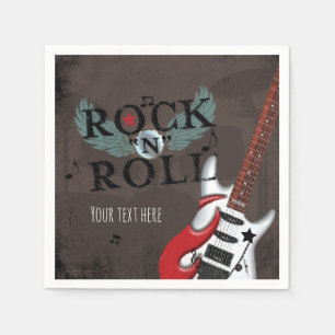 Serviettes Jetables Rock N Roll Star Fête d'anniversaire Grunge