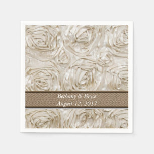 Serviettes Jetables Rose de la campagne personnalisée Mariage de conce