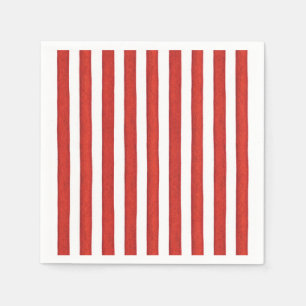 Serviettes Jetables Rouge et blanc