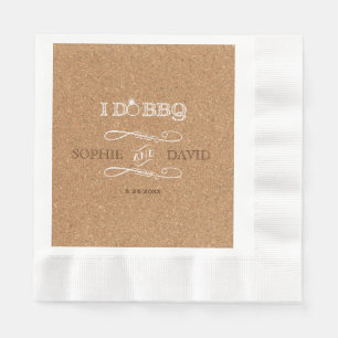 Serviettes Jetables Russe Burlap I DO BBQ Engagement Party