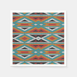 Serviettes Jetables Russe Tribe Mosaic Amérindien Motif
