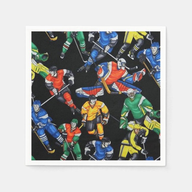 Serviettes Jetables Saison de hockey glace Hockey Naples (Devant)