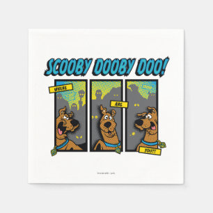 Serviettes Jetables Scooby-Doo où êtes vous les panneaux comiques