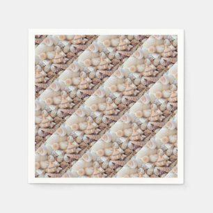 Serviettes Jetables Sea Shells, Summer Beach Exotic Troptic Romantic