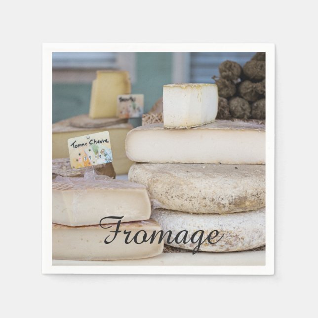 Serviettes Jetables Sélection de Fromage Rustique Français (Devant)