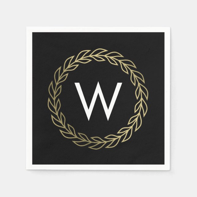 Serviettes Jetables Serres de couronnes classiques ÉDITABLES (Devant)