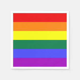 Serviettes Jetables Serviette arc-en-ciel solide