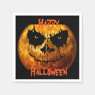 Serviettes Jetables Serviette de Halloween/lune éffrayante