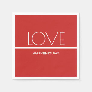 Serviettes Jetables Serviette de papier du jour de Valentines d'amour