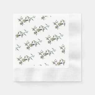 Serviettes Jetables Serviette de rôle avec aquarelle de branche