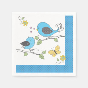 Serviettes Jetables Serviette-Garçon de douche de birdies de bébé