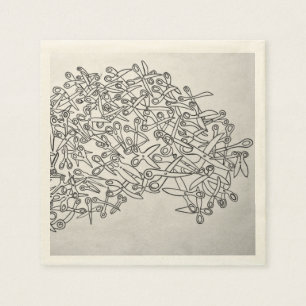 Serviettes Jetables serviette noire et blanche de ciseaux