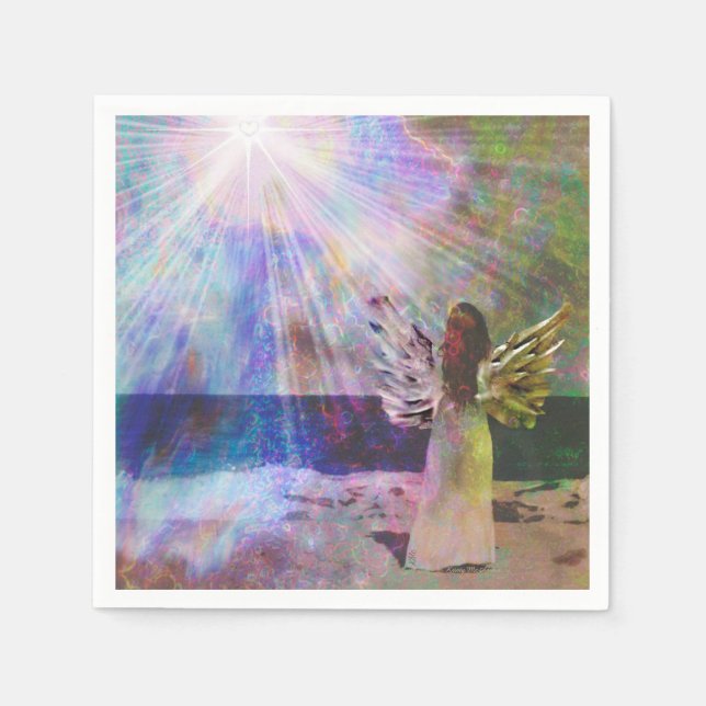 Serviettes Jetables Serviettes Angel (Devant)