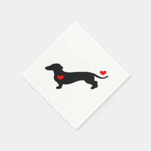 Serviettes Jetables Serviettes Dachshund