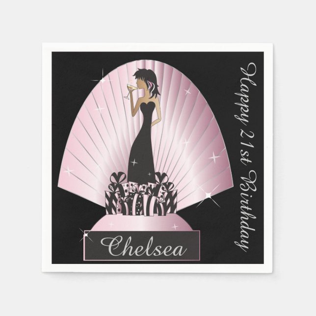 Serviettes Jetables Serviettes de fête d'anniversaire ou de Bacheloret (Devant)