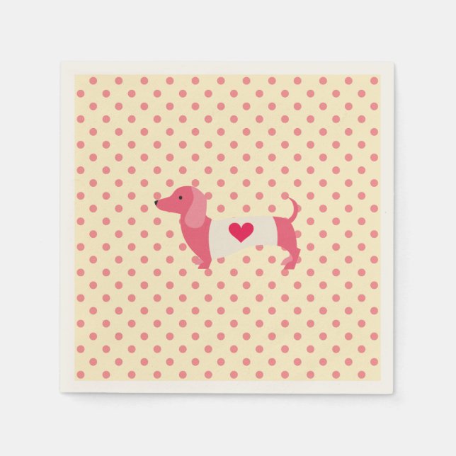 Serviettes Jetables Serviettes de fête de Dachshund Fournitures de fêt (Devant)